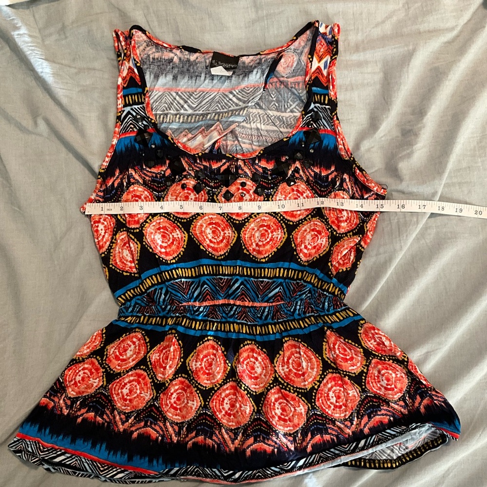 Daytrip Multicolor Patterned Tank Top